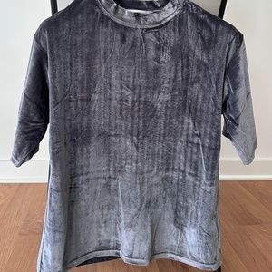 Gray Velvet T-Shirt for Men